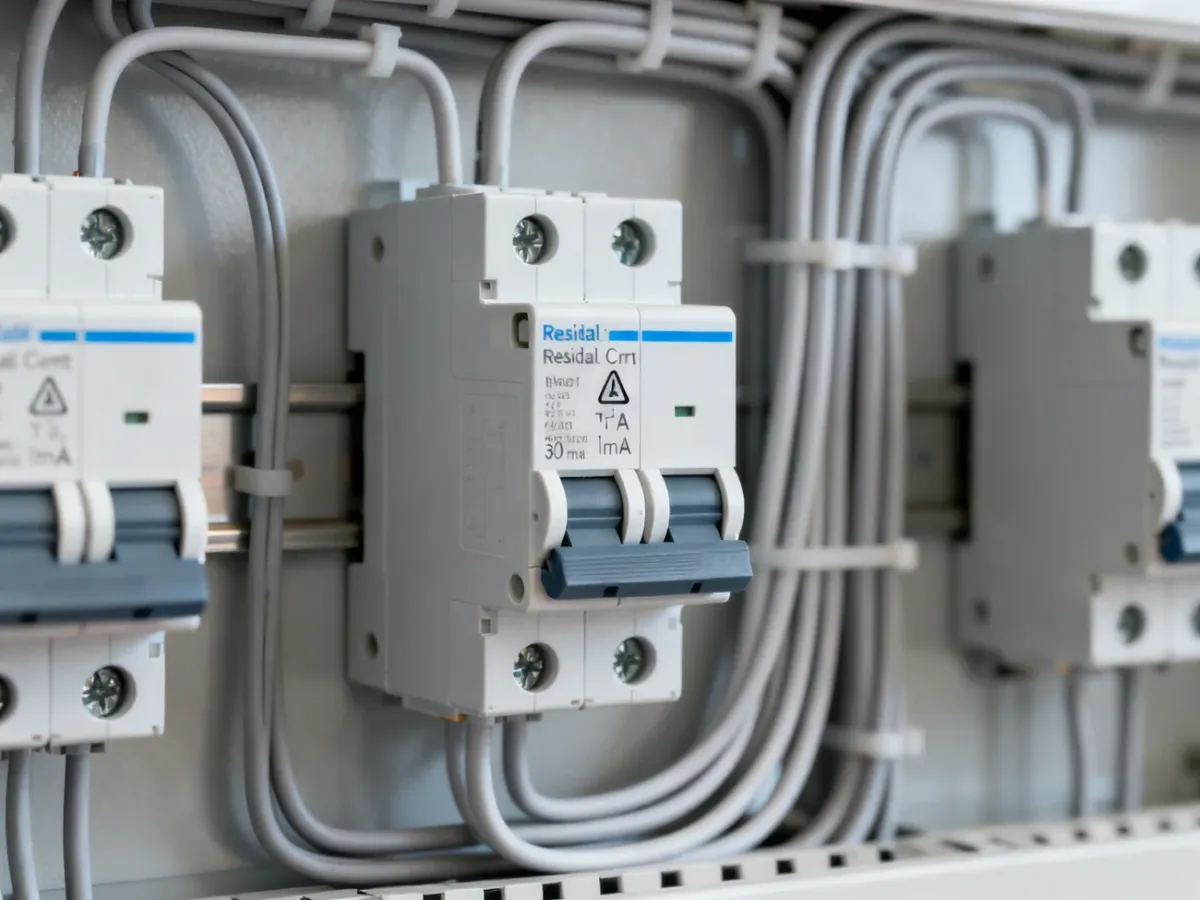 Wyłącznik różnicowoprądowy typu A w domowej rozdzielnicy elektrycznej